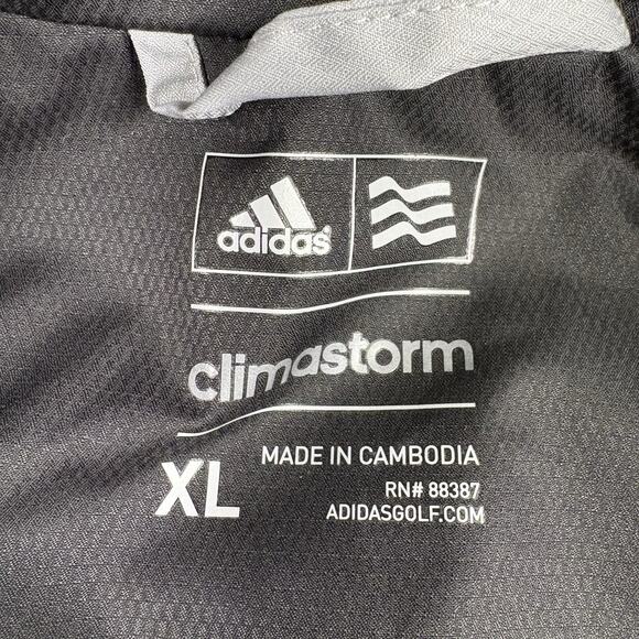 Adidas Jacket Mens Size XL Gray Full Zip Climastorm Windbreaker Lightweight - Picture 2 of 16